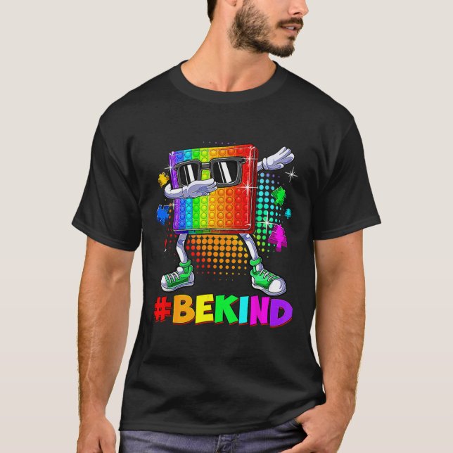 Camiseta Be Kind Dabbing Puzzle Pop It Pitism Awarene (Anverso)