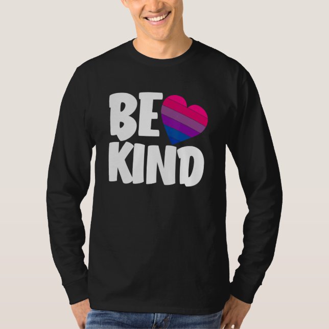 Camiseta Be Kind Funny Bi Pride Flag Bisexual (Anverso)