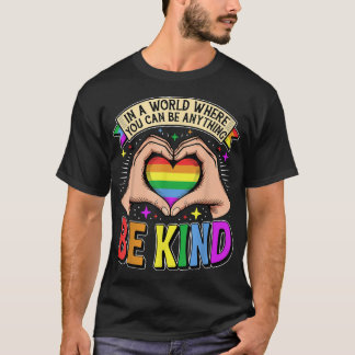 Camiseta Be Kind Gay Pride Lgbt Rainbow Heart Lgbt