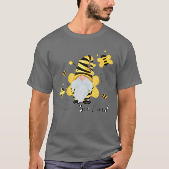 Camiseta Be Kind Gnome And Bee Hippy Gnome Lover (Anverso)