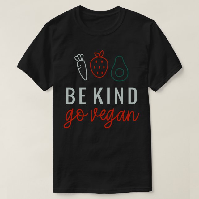 Camiseta Be Kind Go Vegan (Diseño del anverso)