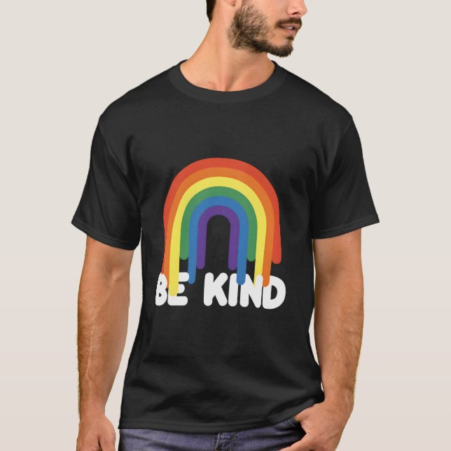 Camiseta Be Kind Kindness Positivity Inspirational Rainbow (Anverso)