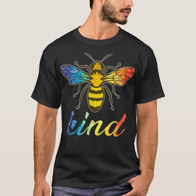 Camiseta Be Kind LGBTQ Ally Bee Kindness  (Anverso)