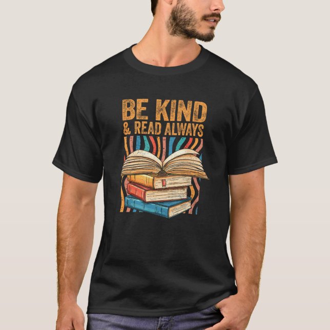 Camiseta Be Kind Read Always Bookish Introvert Librarian Bo (Anverso)