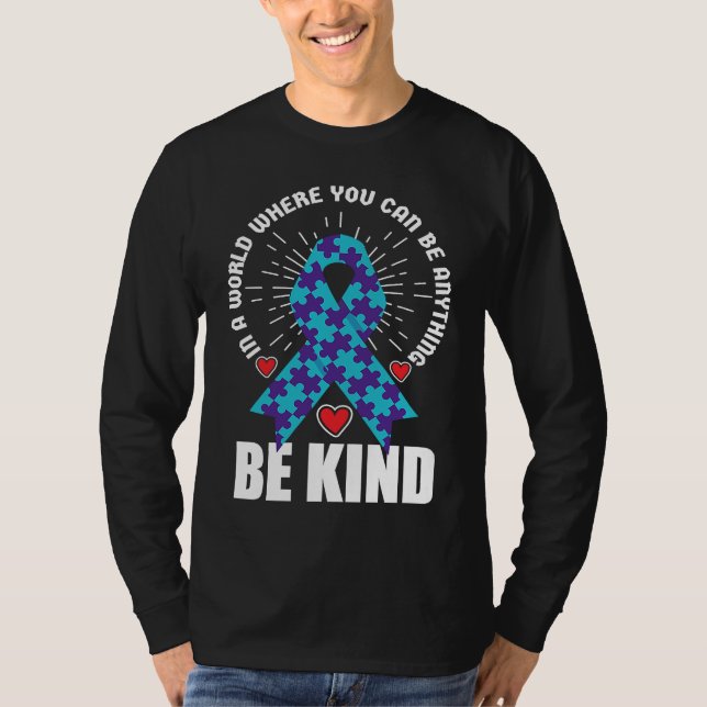 Camiseta Be Kind Ribbon Suicide Awareness Mental Health (Anverso)