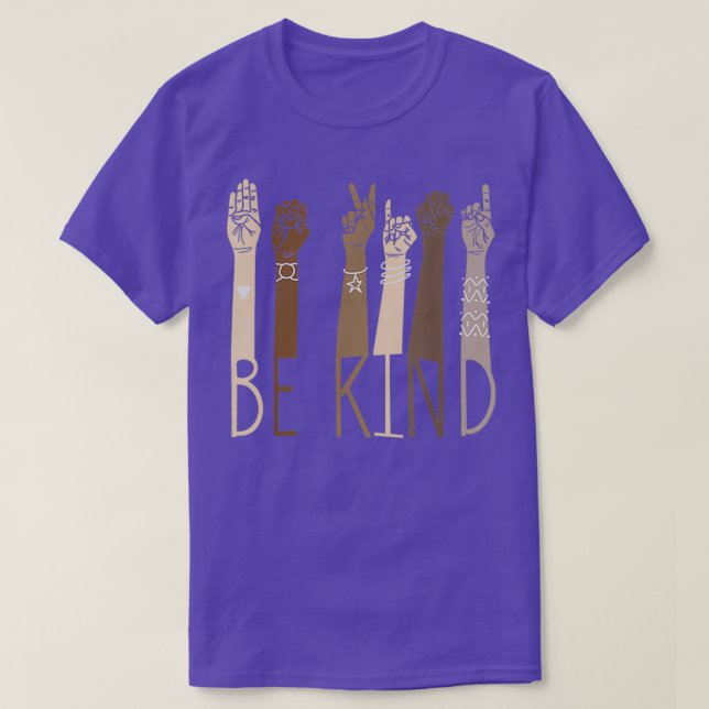 Camiseta Be Kind Sign Language Hand Talking Teachers Interp (Diseño del anverso)
