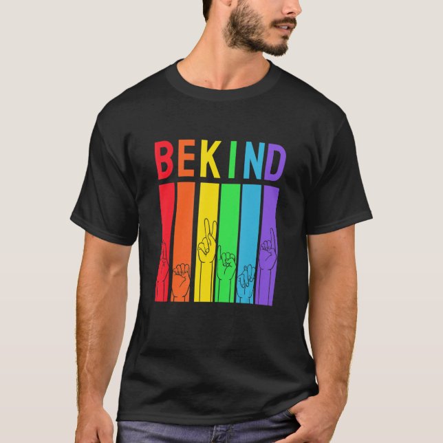 Camiseta Be Kind Sign Language Hand Talking Teachers Interp (Anverso)