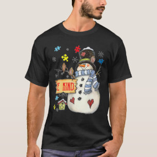 Camiseta Be Kind Snowman Puzzle Autism Awareness Funny Fami