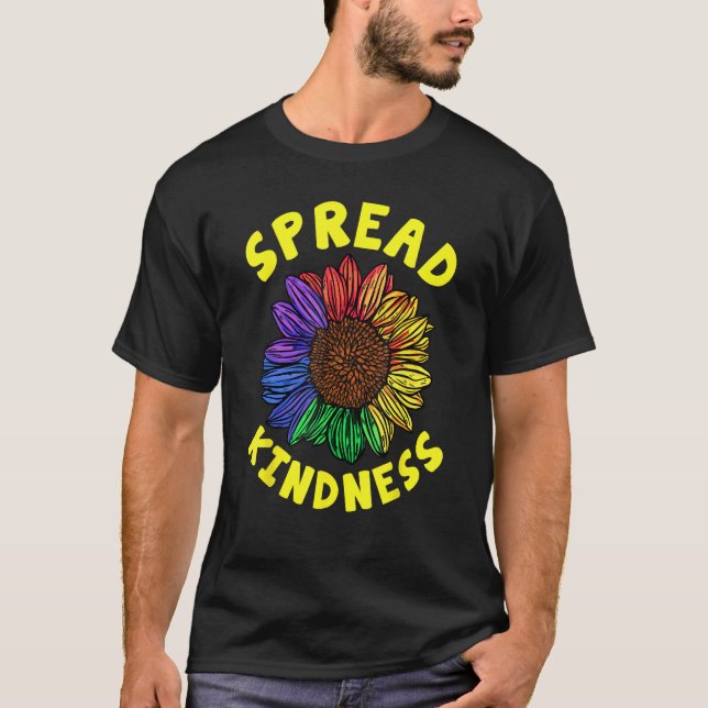 Camiseta Be Kind Spread Kindness Flower Colorfull (Anverso)