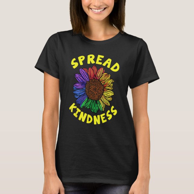 Camiseta Be Kind Spread Kindness Flower Colorfull (Anverso)
