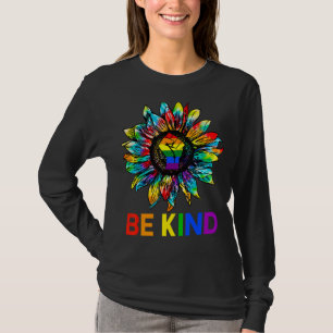 Camiseta Be Kind Sunflower Power Fist Lgbt Orgullo Gay Lesb