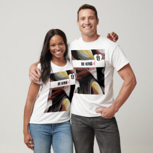 Camiseta Be Kind T-Shirt Trend Resumen de Polvo Blanco Negr