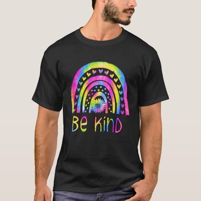 Camiseta Be Kind Tie Dye Rainbow Choose Kindness Autism Awa (Anverso)