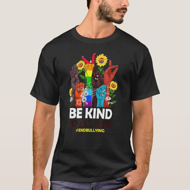 Camiseta Be Kind to All Kind Anti Bullying Awareness Unity  (Anverso)