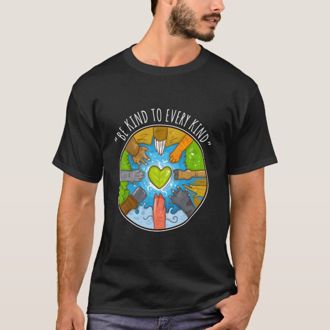 Camiseta Be Kind To Every Kind For Vegetarians Vegan (Anverso)