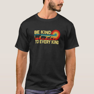 Camiseta Be Kind To Every Kind Retro Vegan Vegetarian Men W