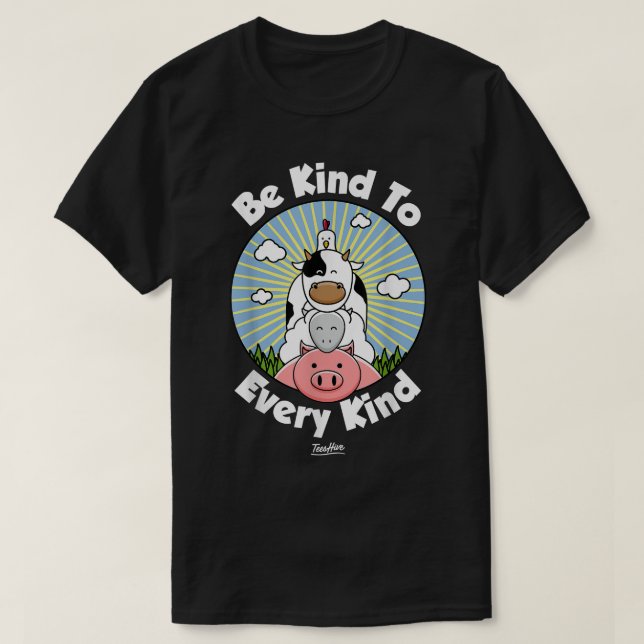 Camiseta Be Kind To Every Kind Vegan Vegetarian  (Diseño del anverso)