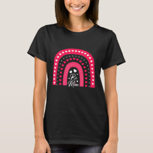 Camiseta Be Mine Día de San Valentín Cute Boho Rainbow Hear