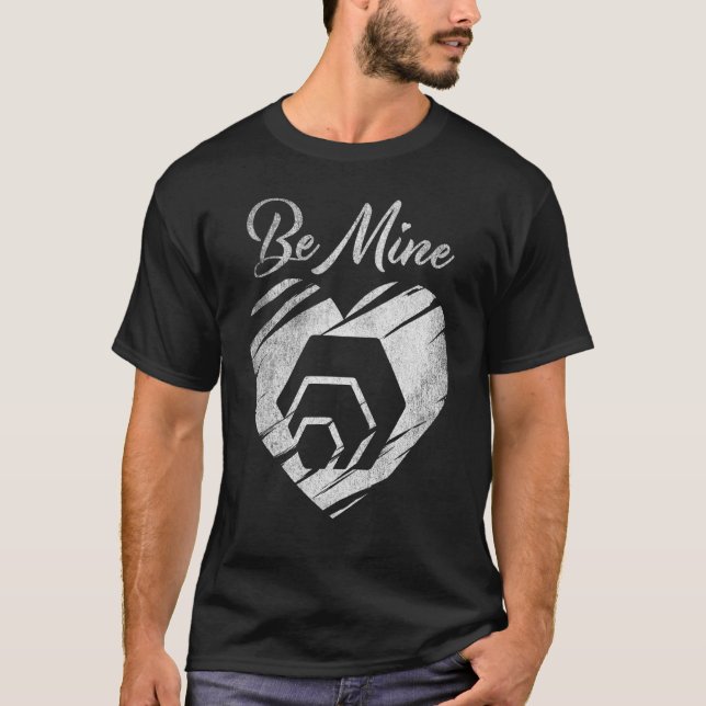 Camiseta Be Mine Hex Coin Valentine Crypto Token Cryptocurr (Anverso)