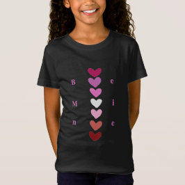 Camiseta Be Mine Minimal Heart Stack Valentine T-Shirt