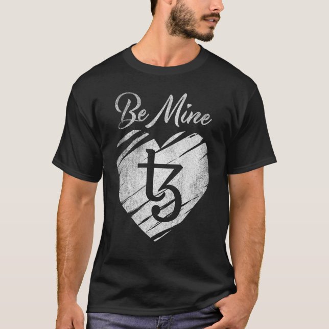 Camiseta Be Mine Tezos Xtz Moneda Valentine Crypto Token Wa (Anverso)