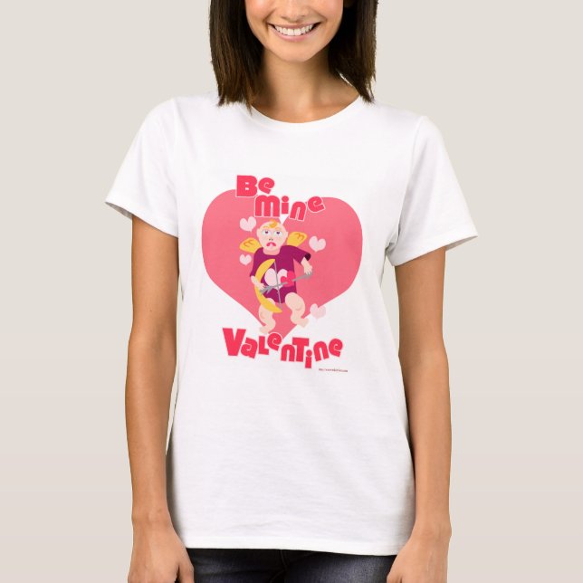 Camiseta Be Mine Valentine Cupid Personalizado Love Slogan (Anverso)