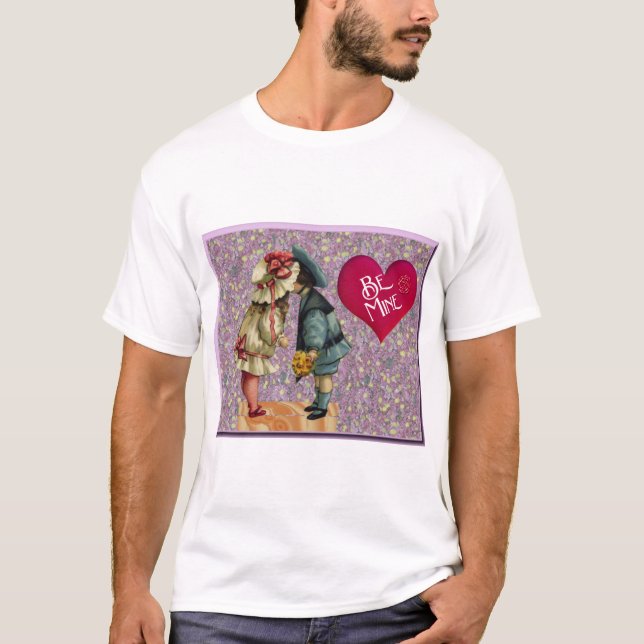 Camiseta "Be Mine" Valentine nostálgico dulce (Anverso)
