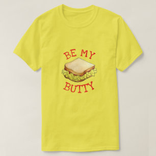 Camiseta BE MY BUTTY English Chip Shop Sandwich UK Foodie