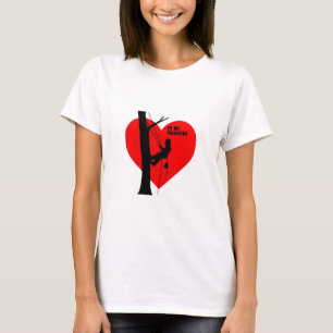 Camiseta Be My Valentine Arborist Tree Surgeon Chainsaw