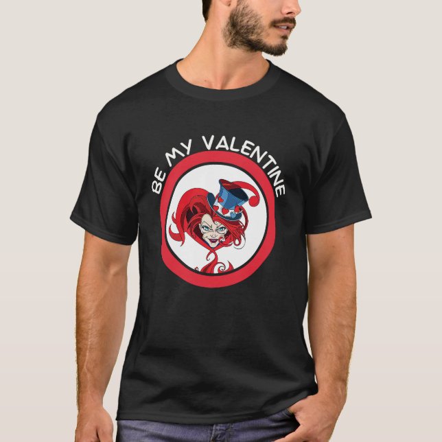 Camiseta Be My Valentine Mad Hatter Matching Valentine Hear (Anverso)