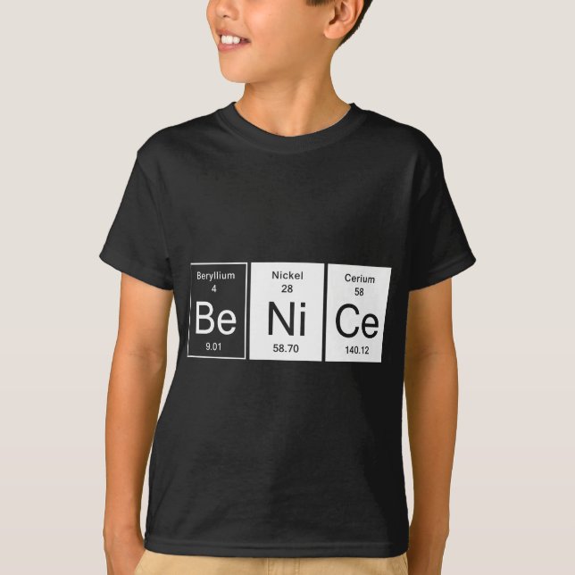 Camiseta Be Nice Chemistry (Anverso)