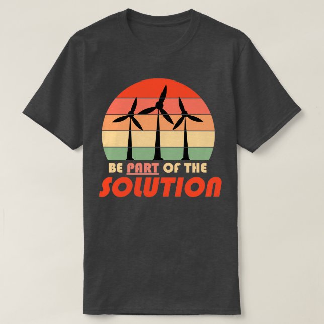 Camiseta Be part of the solution Renewable Energy Climate C (Diseño del anverso)