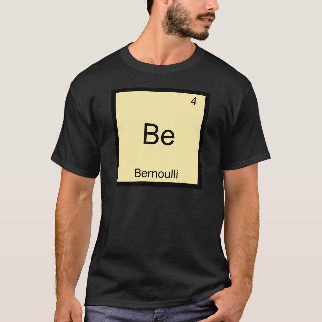 Camiseta Be - Símbolo de Elemento de Química Diver (Anverso)