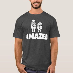 Camiseta BE texto asombroso con lenguaje Rótulo blanco y ne