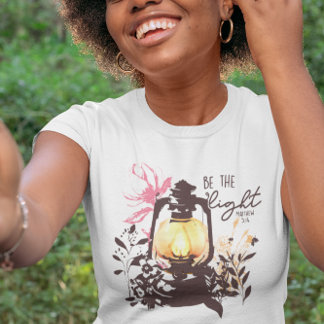 Camiseta Be The Light Bible Matthew 5:14 Verse T-shirt