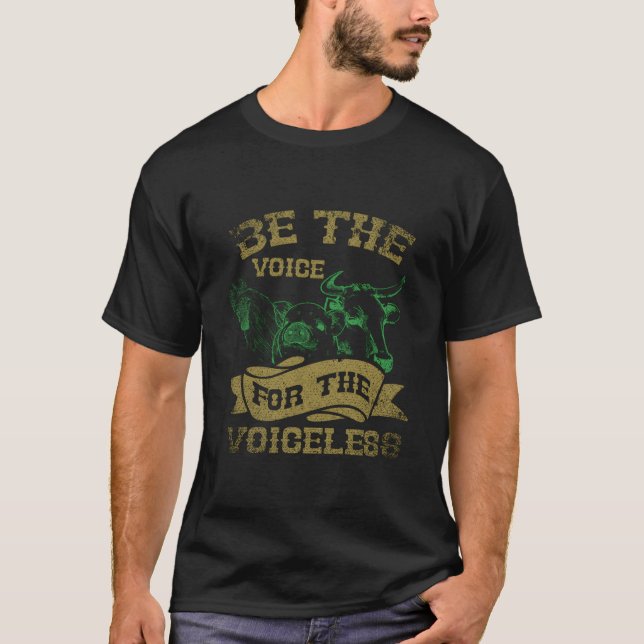 Camiseta Be The Voice For The Voiceless Vegan (Anverso)
