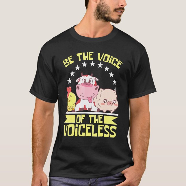 Camiseta Be The Voice Of The Voiceless Vegan Vegetables Mea (Anverso)