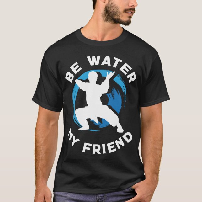 Camiseta Be Water my Friend Aikido Karate Jiu Jitsu (Anverso)