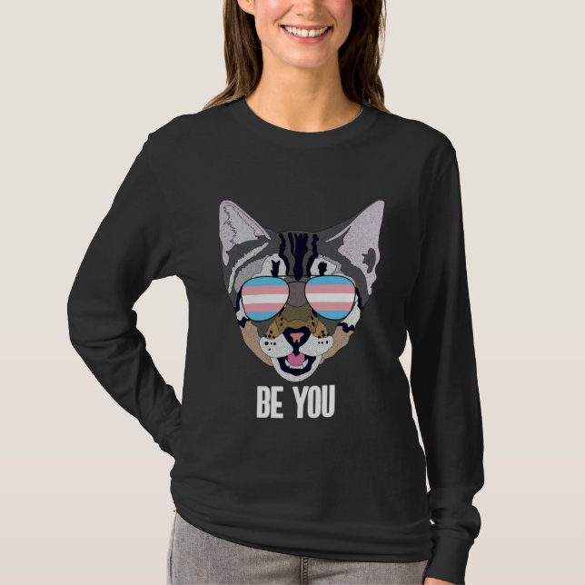 Camiseta Be You  Cat Trans Pride (Anverso)