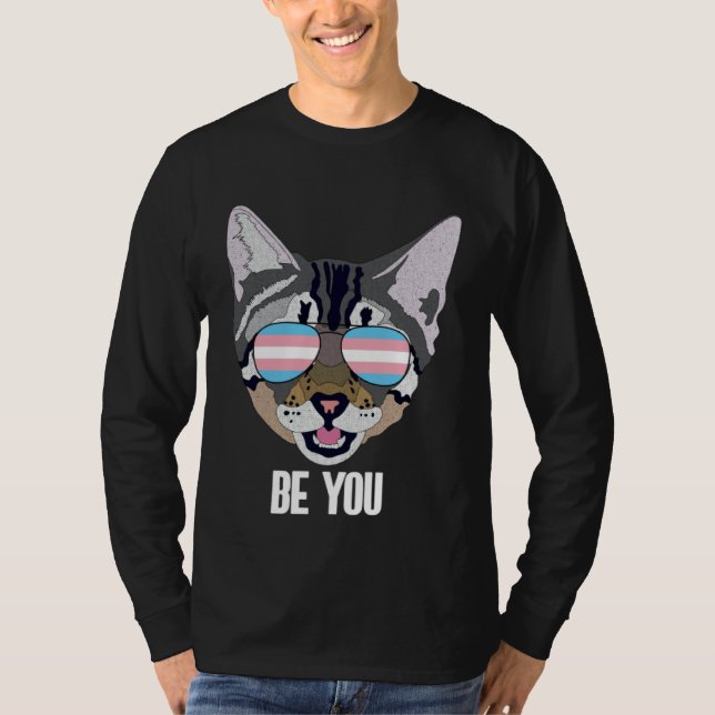 Camiseta Be You  Cat Trans Pride (Anverso)