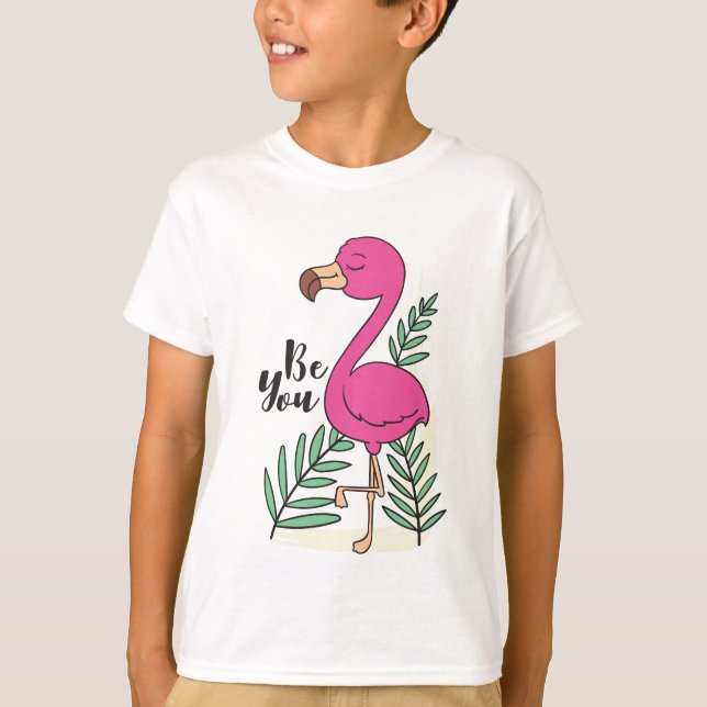 Camiseta Be You Flamingo Funny Cute (Anverso)