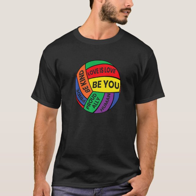 Camiseta Be You Prige Lgbtq Gay Lgbt Ally Rainbow Soccer Ba (Anverso)