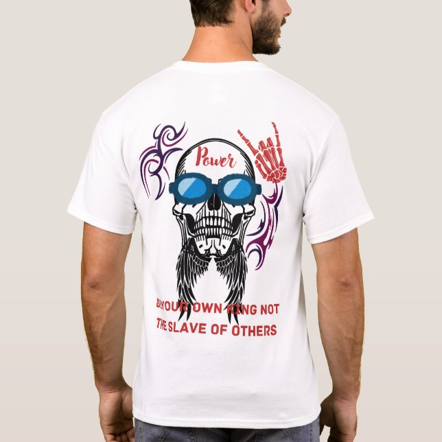 Camiseta Be Your Own King Men’s White Motivational (Reverso)