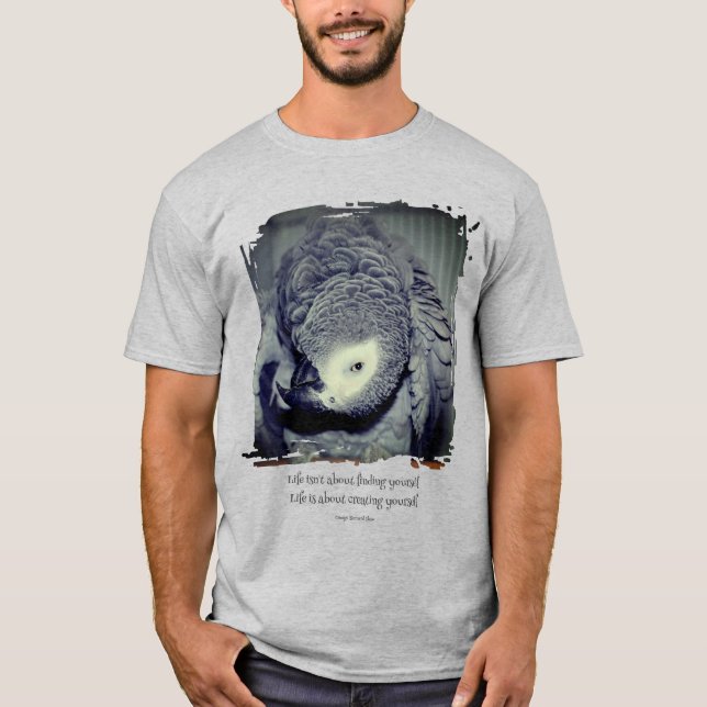 Camiseta Be Yourself Cute Parrot Quote Inspirational  (Anverso)