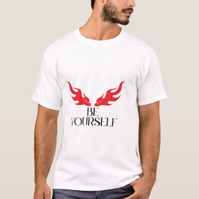 Camiseta Be Yourself - Empoderando el diseño de citas Minim (Anverso)