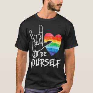 Camiseta Be Yourself Lovely LGBT Gay Pride Lesbian Gays Lov