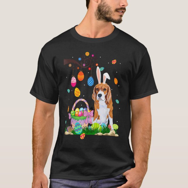Camiseta Bea Gle Dog Ear Pascua Huevos Graciosos Día de Pas (Anverso)