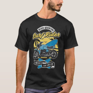 Camiseta Beach Adventure Motociclismo Surf And Ride En El B