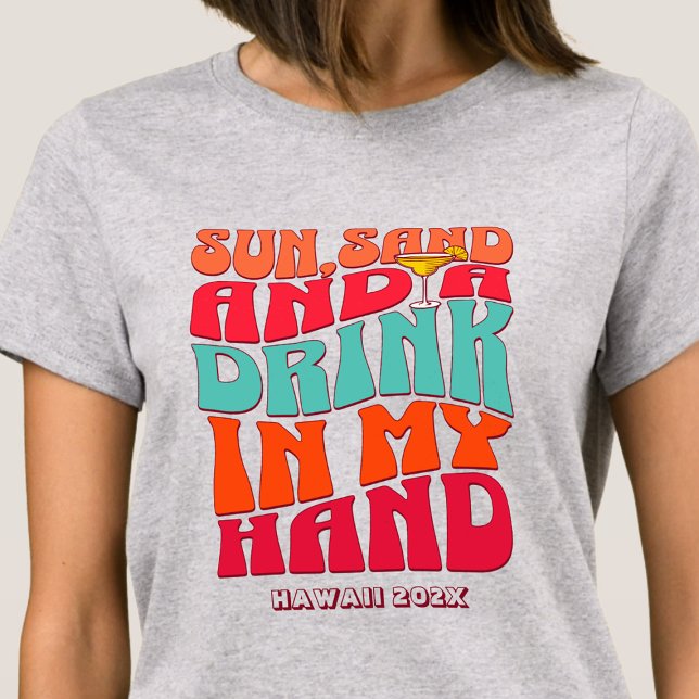 Camiseta Beach Bachelorette Party Groovy Sun Sand Bebe (Subido por el creador)