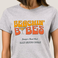 Beach Bachelorette Party Retro Beachabes en la pla